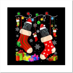 Funny Newfoundland - Christmas Socks Xmas - Dog Lover Posters and Art